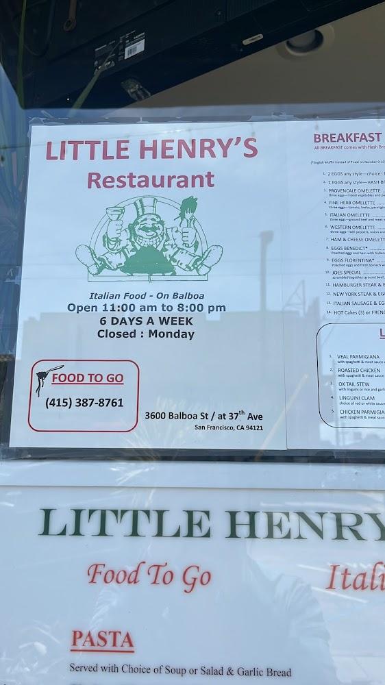Little Henry's Italian Food Menu image 4